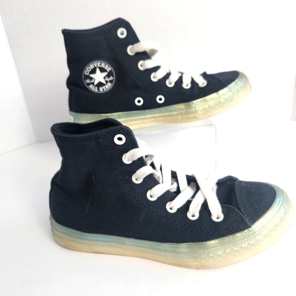 Converse Chuck Taylor All Star High Top Black Iridescent Sole 666870C Junior 2